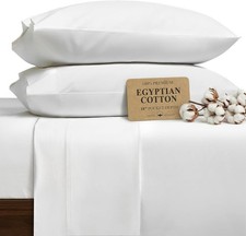 Egyptian Cotton Sheets Queen Size - Queen Sheets Deep Pocket Cotton 18 Inch, ...