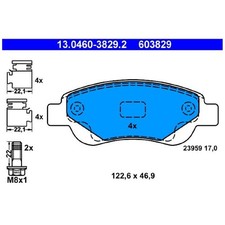 Satz Bremsbeläge Bremsklötze vorne für Toyota Aygo B1 B4 | 23889664