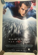 MAN OF STEEL MOVIE POSTER 2 Sided ORIGINAL FINAL 27x40 HENRY CAVILL DC