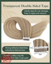 Ugeat 16" Light Blonde Highlight Tape In Human Hair 20Pcs