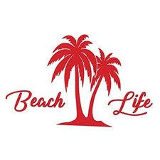 Beach Life Palm Trees Island Vinyl Decal Sticker Car Window Bumper Die Cut 5