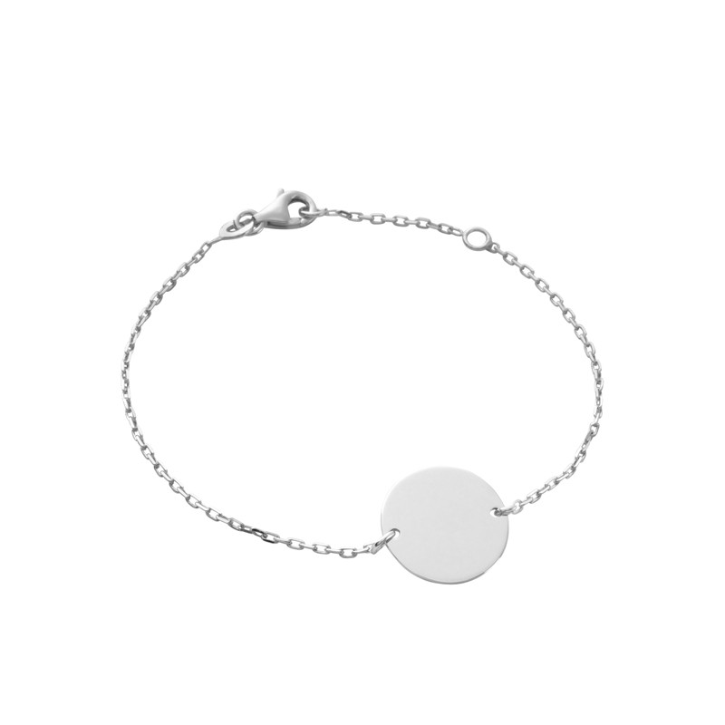 Pulsera Medalla Personalizable Con Nombre Para Niño / Bebé En Plata 925