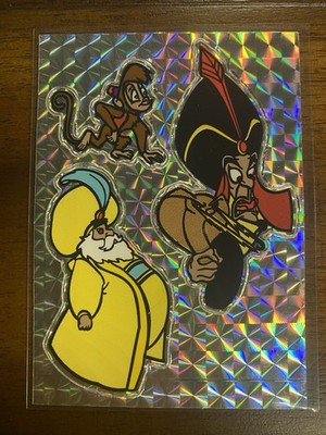 Vintage Disney Vending Machine Prism Stickers - Abu, Jafar, and The Sultan