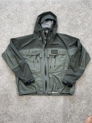 Simms G3 Gore-Tex XCR Wading Fishing Jacket Men s XL Green Hooded 