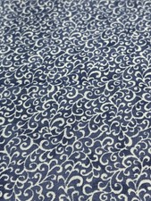 Keepsake Calico Cotton Fabric 1/4 yard x 44" Blue White Pattern Quilting Craft