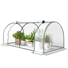 Mini Herb and Plant Greenhouse w/ Easy Portability for Year-Round Gardening