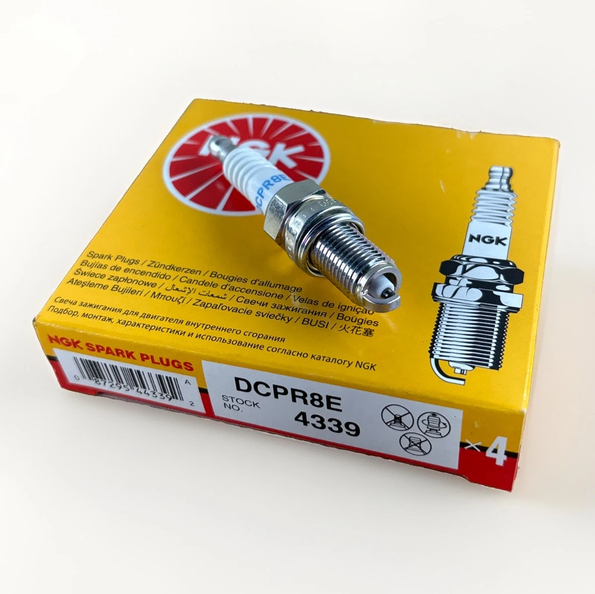 4pcs Genuine NGK 4339 Nickel Spark Plugs DCPR8E photo 2