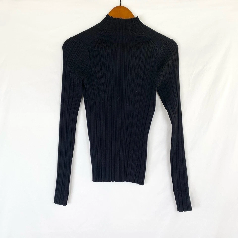 Suéter Acne Studios Acanalado Mezcla de Algodón Cuello Alto Tejido Peso Medio Manga Larga Foto 2 de 4