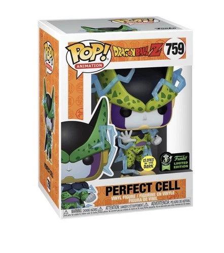 Funko Pop! Vinyl Dragon Ball Z Perfect Cell #759 Glow Emerald City Comic Con Ex…