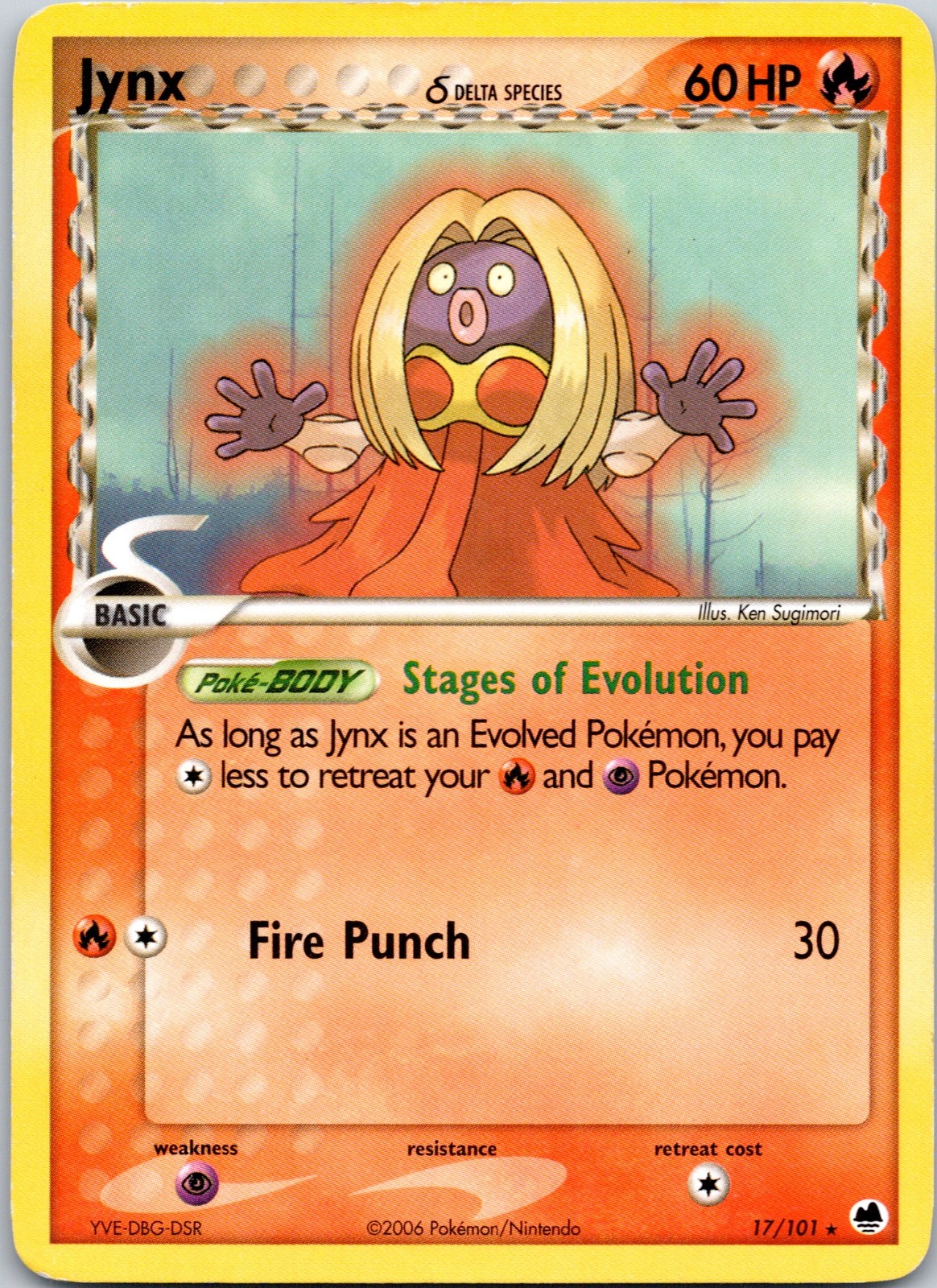 Jynx (Delta Species) Rare Dragon Frontiers 17/101 LP