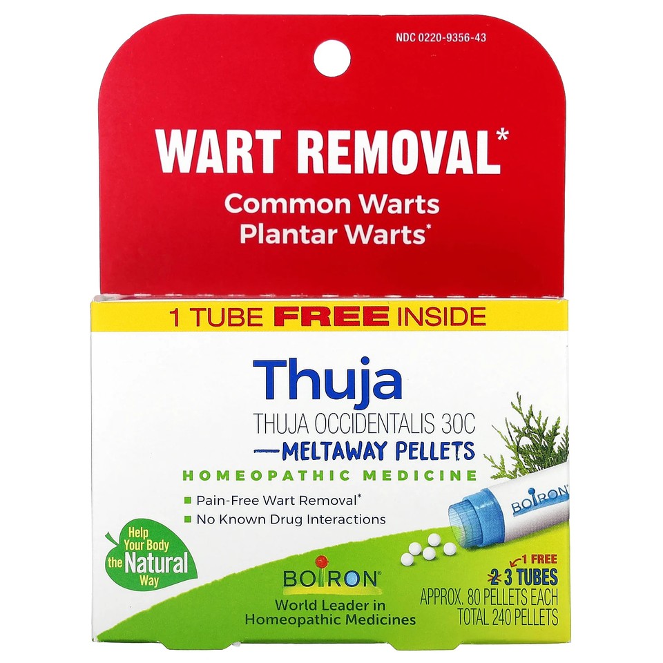 Thuja Occidentalis, 30C, 3 Tubes, 80 Pellets Each
