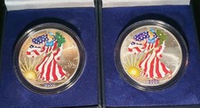 x2.  Dollaro argento American Eagle 2000 a colori 