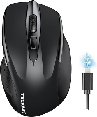** TECKNET Bluetooth Wireless Maus Wiederaufladbar Tri-Mode BT 5.0/3.0+2.4G Silent 