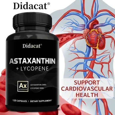 Astaxanthin 24 mg–Unterstützt die Gesundheit von Haut, Augen, Gelenken und Herz, - Bild 1 von 4