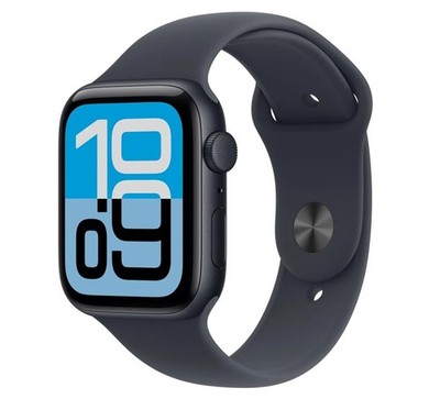 Apple Watch SE 3 (GPS) 44mm Midnight Aluminum Case Sport Band M/L 2025
