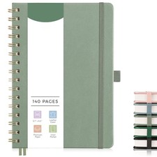 A5 Dotted Notebook, Bullet Journal, 100 Gsm Thick Paper, Sage Green