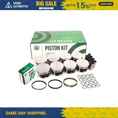 #ad Pistons w Rings fit Jeep Chrysler Dodge 4.7L V8 SOHC $149.99