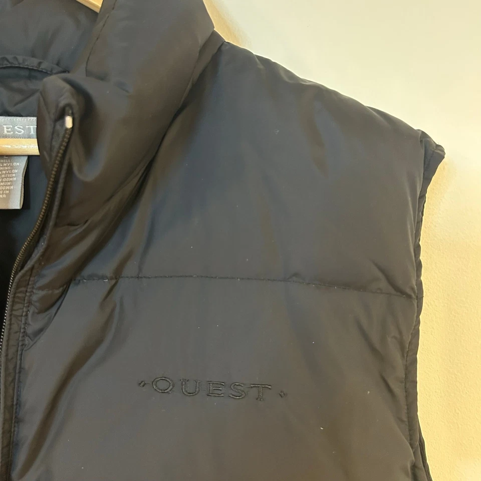 Chaleco acolchado negro QUEST talla L cálido capa aislante exterior Foto 3 de 4