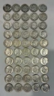 Lot of 50 90% silver circulated 1950's Roosevelt dimes $5.00 face value