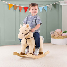 Member's Mark Animated Rocking Horse with Realistic Sounds   Tan BRAND NEW