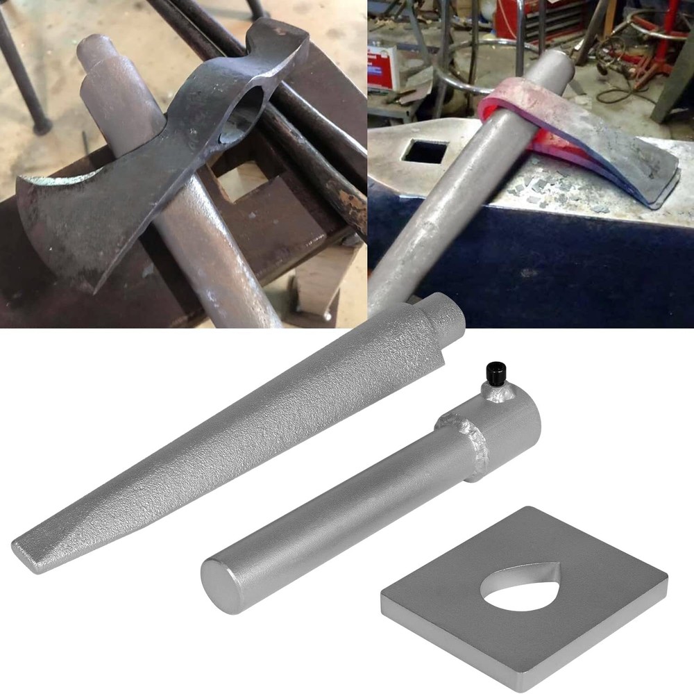 Mandrel Blacksmith Drift Tool Tomahawk Eye Drift, Forged Axe Eye Drift Tool Set Mandrel Blacksmith Drift Tool Tomahawk Eye Drift, Forged Axe Eye Drift Tool Set
