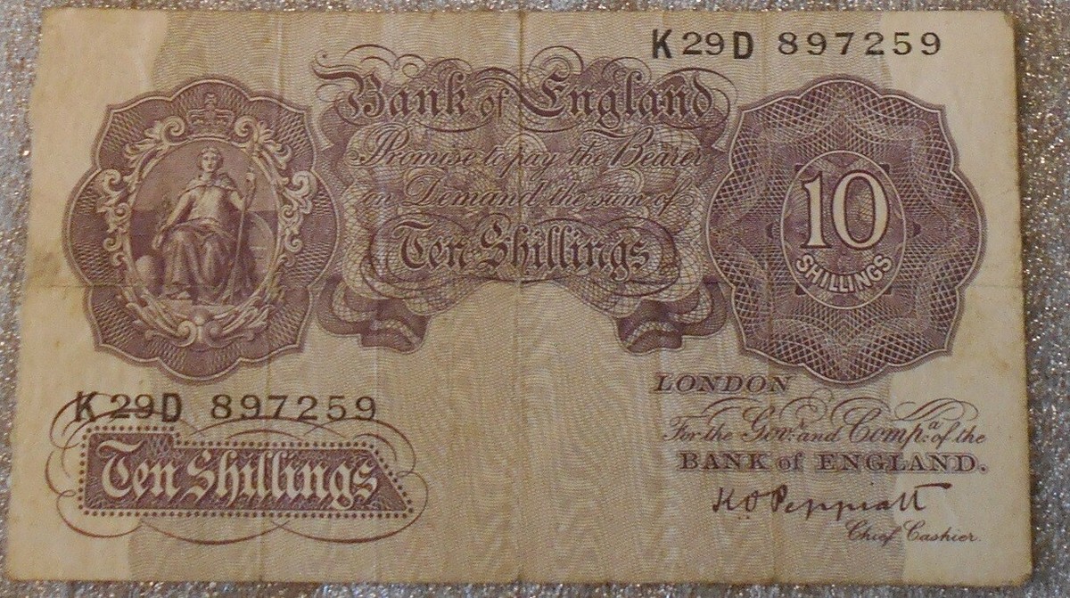 【希少】イギリス紙幣10 Shillings 1925年旧紙幣 希少】イギリス紙幣10 Shillings 1925年旧紙幣 イギリス紙幣 10