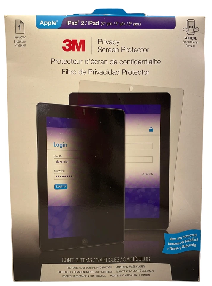 3M Privacy Screen Protector for iPad 2/iPad 3rd gen - Image 2 of 4