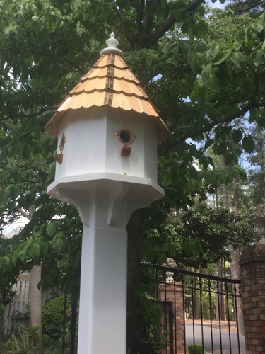 Starlight Bluebird Lodge© Large handmade condo cypress & copper roof bird house - Picture 9 of 9