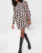 EX DOROTHY PERKINS LADIES FAITH SHELL PRINT TIE BACK MINI DRESS NEW (306) SALE