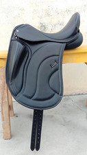 Black Leather Horse English Saddle Jumping Dressage Tack Set Size 10" TO 12"inch