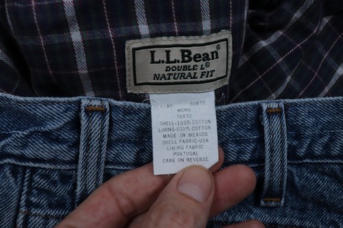 L.L. Bean Vintage 90's Natural Fit Blanket Lined Jeans Outdoor Work Men's 36x31 - Picture 5 of 18