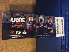 2015 ARIZONA WILDCATS VS OREGON STATE BEAVERS TICKET STUB 10/10 COLLEGE FOOTBALL