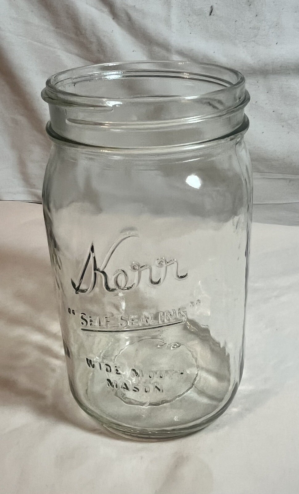 One Vintage KERR Self Sealing Mason Jar Wide Mouth eBay