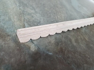 Dollhouse Crown Molding Cornice Trim Custom Victorian 7/16" H x 18" 1:12 Scale