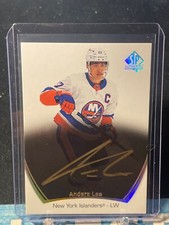2021-22 SP Authentic Limited Black Auto #79 Anders Lee! SSP!