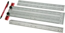IRSET12 12" Marking Rule Set Rulers T-square,T-rule 1/32 In Graduation Range