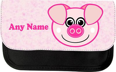 PERSONALISIERTES NIEDLICHES FEDERMÄPPCHEN SCHWEINEGESICHT SCHMINKTASCHE GESCHENK WEIHNACHTEN GEBURTSTAG