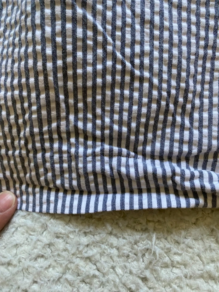 Banana Republic женщин в полоску без рукавов Shift с подкладкой платье серый и белый размер 2 - Изображение 3 из 4