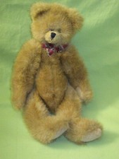 TY Attic Treasures 1993 Plush 1st Generation MALCOM Jointed Brown TEDDY BEAR 