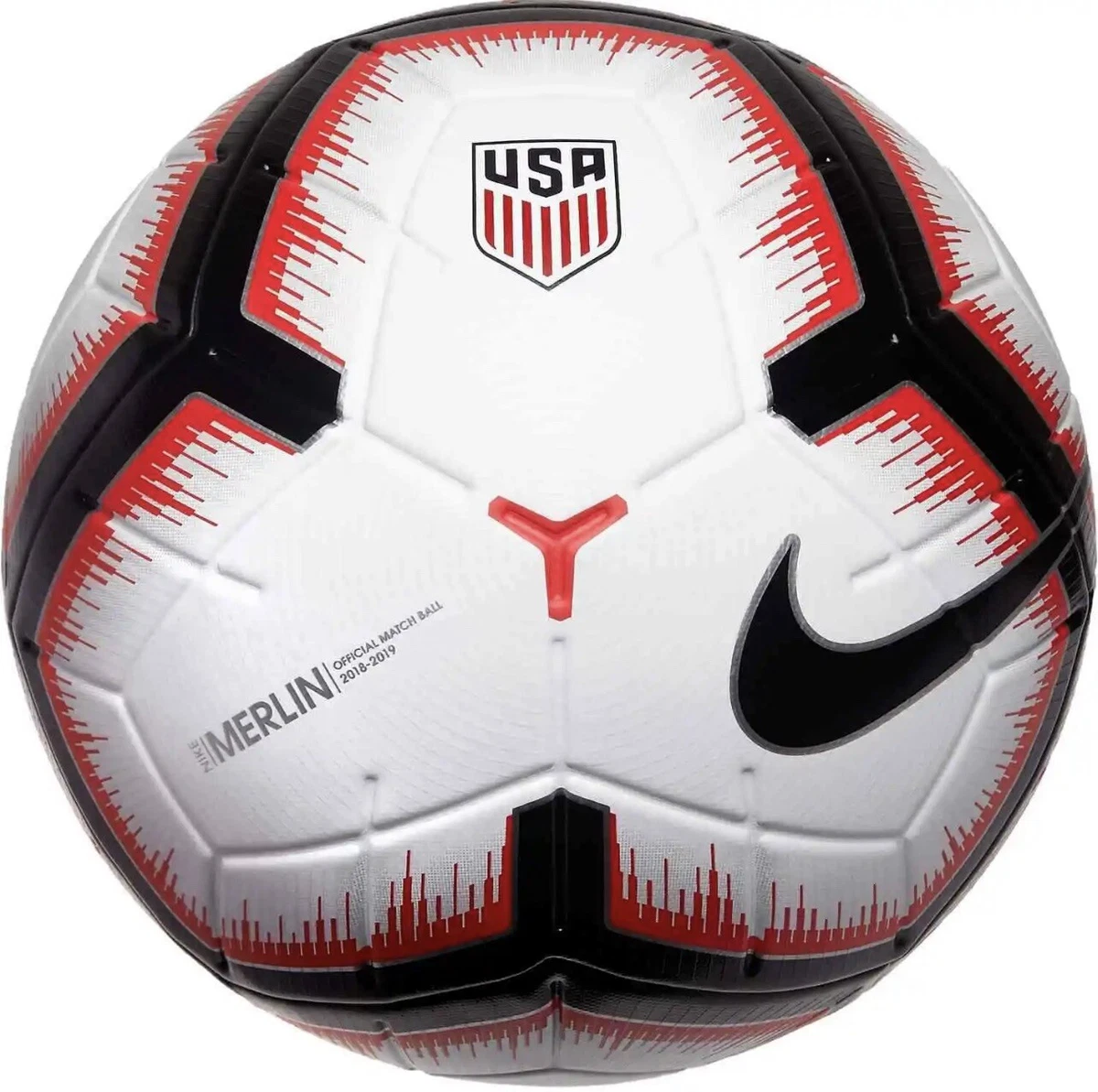 160 New Nike Merlin Official Match Soccer Ball Professional ACC Sz 5 White Red