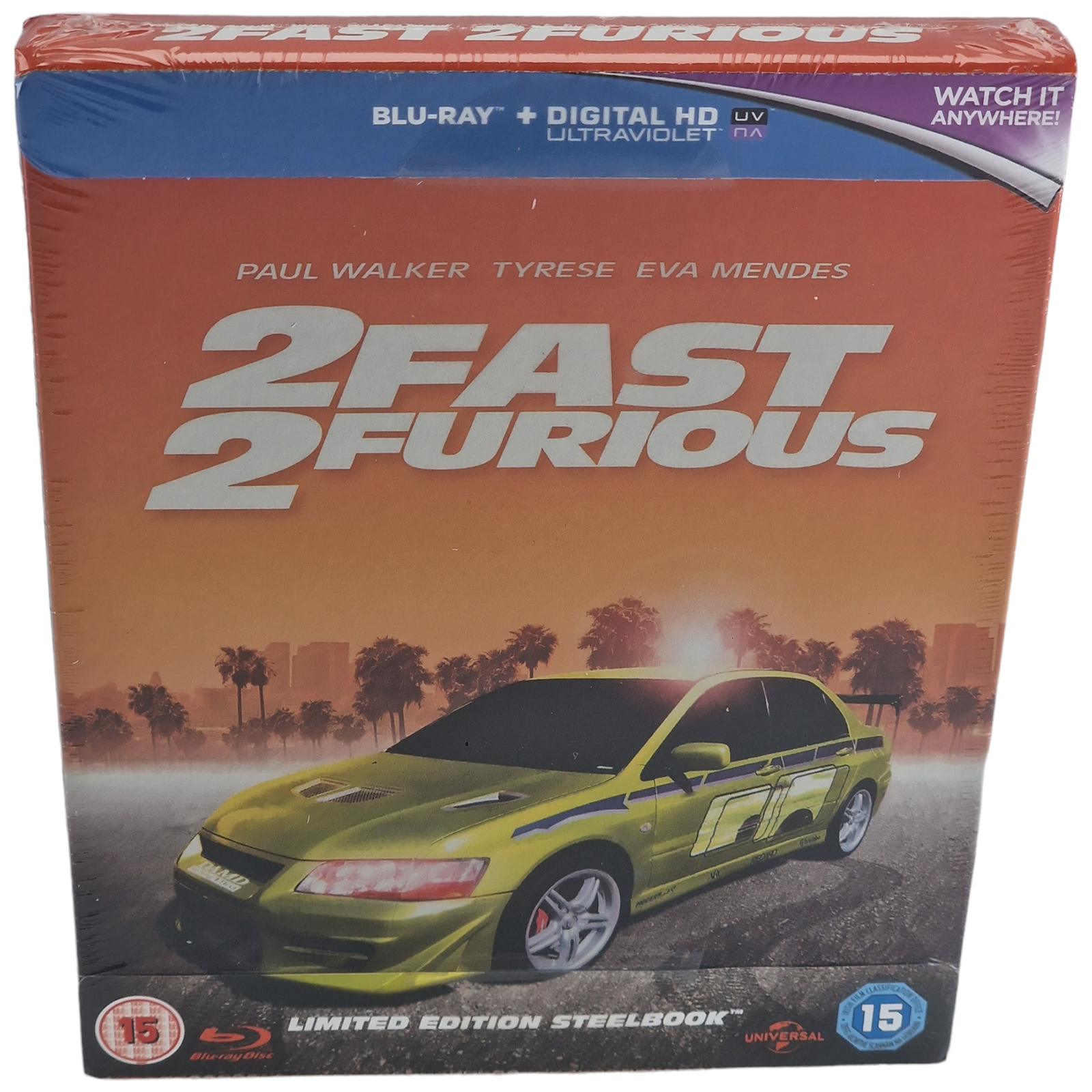 2 Fast 2 Furious Blu-Ray Steelbook Zavvi UK Limitata 2000 Copie 2015 Regione B