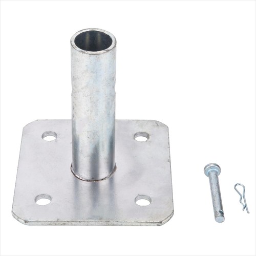 Placas base de andamio galvanizado 5 pulgadas x 5 pulgadas x 1-3/8 pulgadas de diámetro exterior, - Imagen 3 de 4