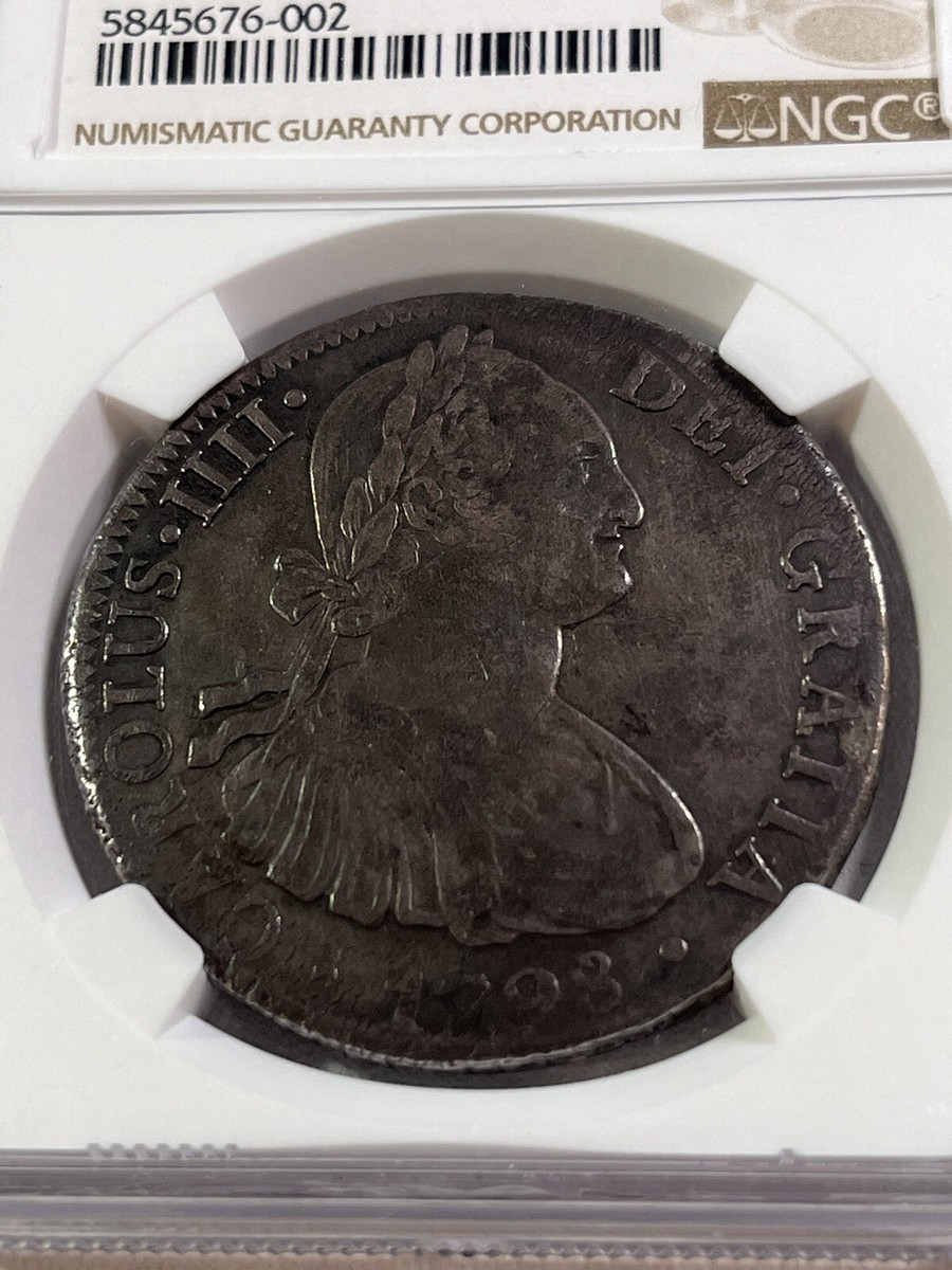 1798年 メキシコ 8レアル銀貨　 NGC メキシコ8レアル貿易銀』 - 国内外の優れた伝統工芸品・美術工芸