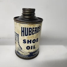 Vintage Can of Huberd's Shoe Oil McMinnville Oregon 20s or 30s Empty With Lid