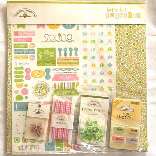 Spring Scrapbook Set By Doodlebug Design Essentials Page Kit 12