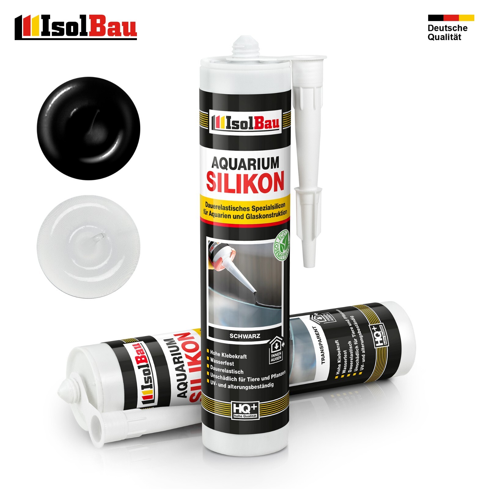 Aquarium Silikon 1-48 Stk. 300ml Transparent Schwarz Glassilikon Aquarium Glass