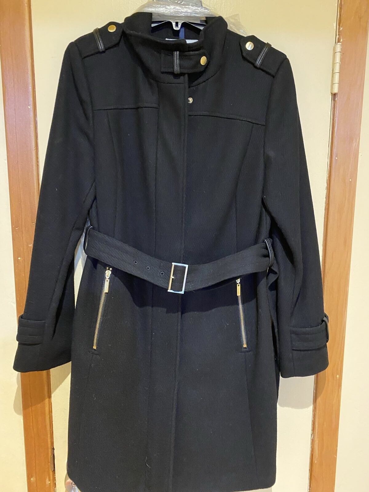 COLE HAAN Women Coat Size 10 Color Black - image 2
