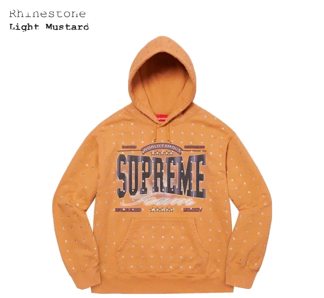 supreme rhinestone hoodie Light Mustard Xl With Matching New Era Beanie  Hat. | eBay