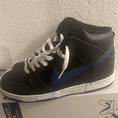 Nike Dunk High Black Old Royal White 2012 317982-046 Mens Size 11 Rare