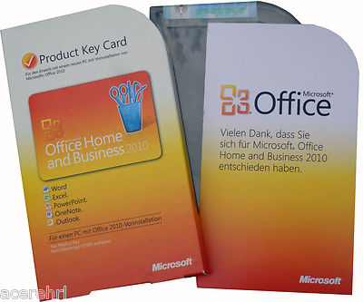 OFFICE 2010 Home & Business BOX Vollversion PKC Dauerlizenz PC Windows Deutsch